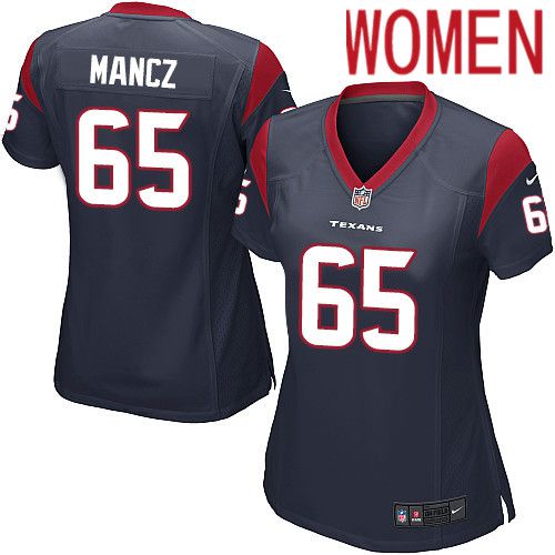 Women Houston Texans #65 Greg Mancz Nike Navy Player Game NFL Jersey